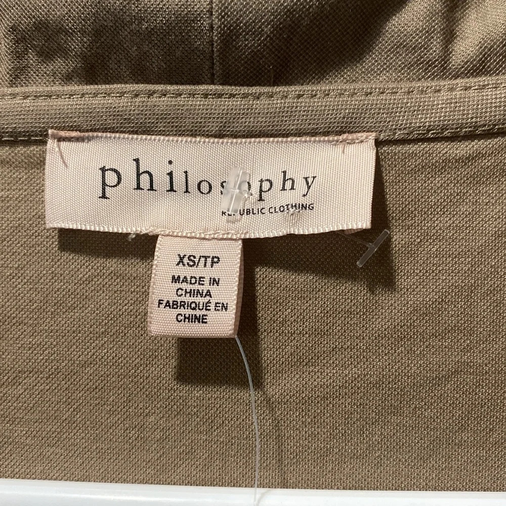 Philosophy Republic Clothing Belted Duster Maxi Cardigan Khaki Tan can (C-6) - Picture 6 of 9